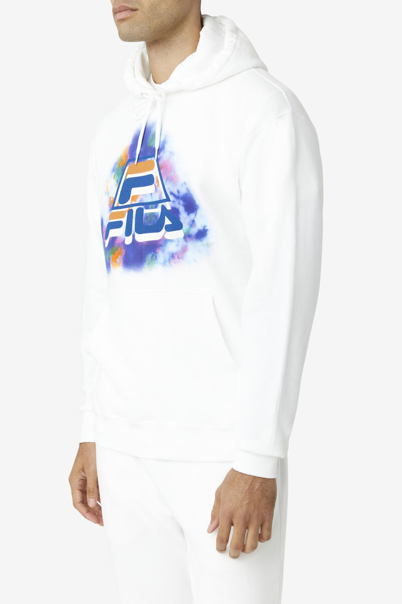 White Men's Fila Dracen Tie Dye Hoodie Hoodies | n6wgJq7cloK