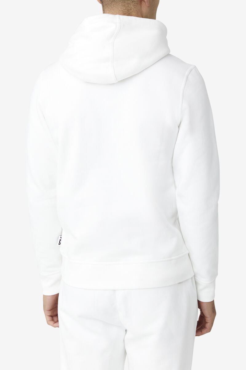 White Men's Fila Godfrey Hoodie Hoodies | XsSGzbQShed