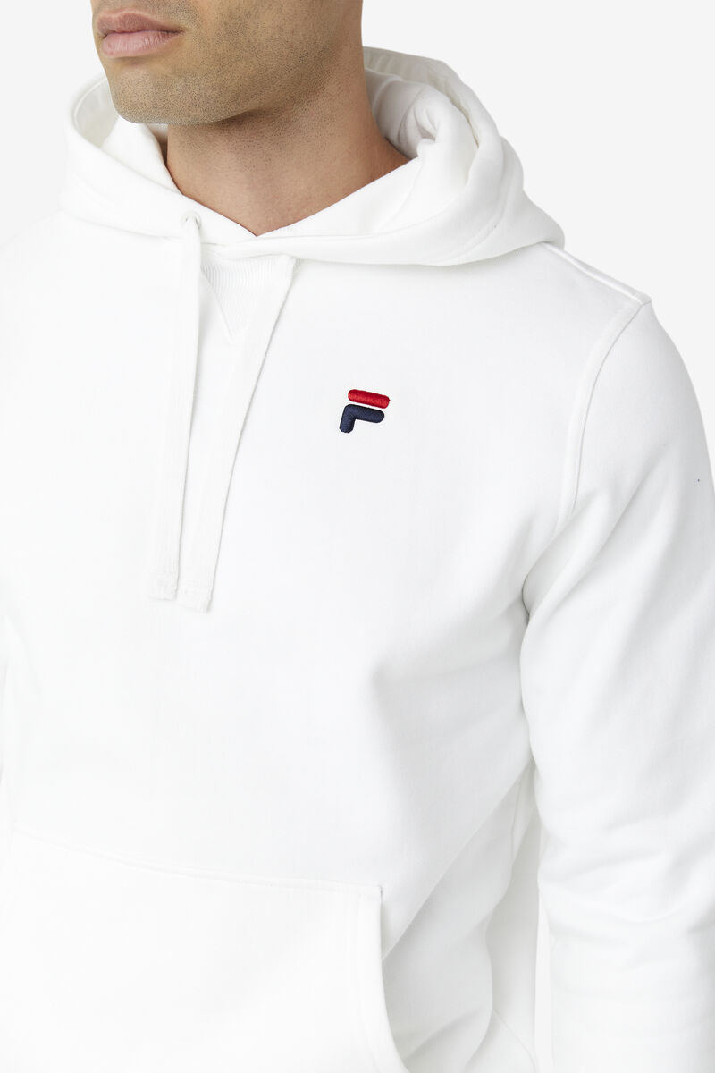 White Men's Fila Godfrey Hoodie Hoodies | XsSGzbQShed