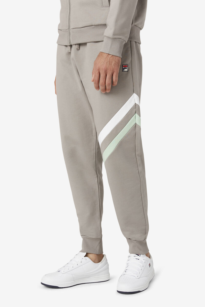 White Men's Fila Indie Jogger Pants | HbcKVVj5jCA