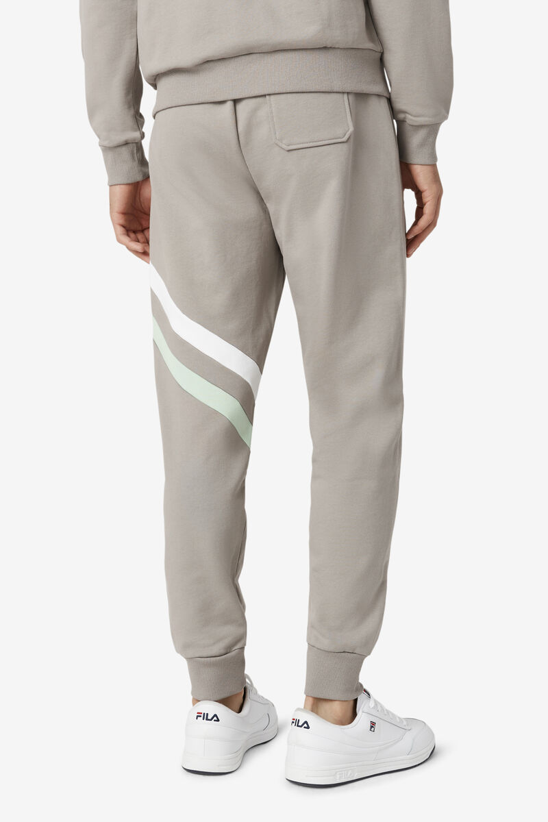 White Men's Fila Indie Jogger Pants | HbcKVVj5jCA