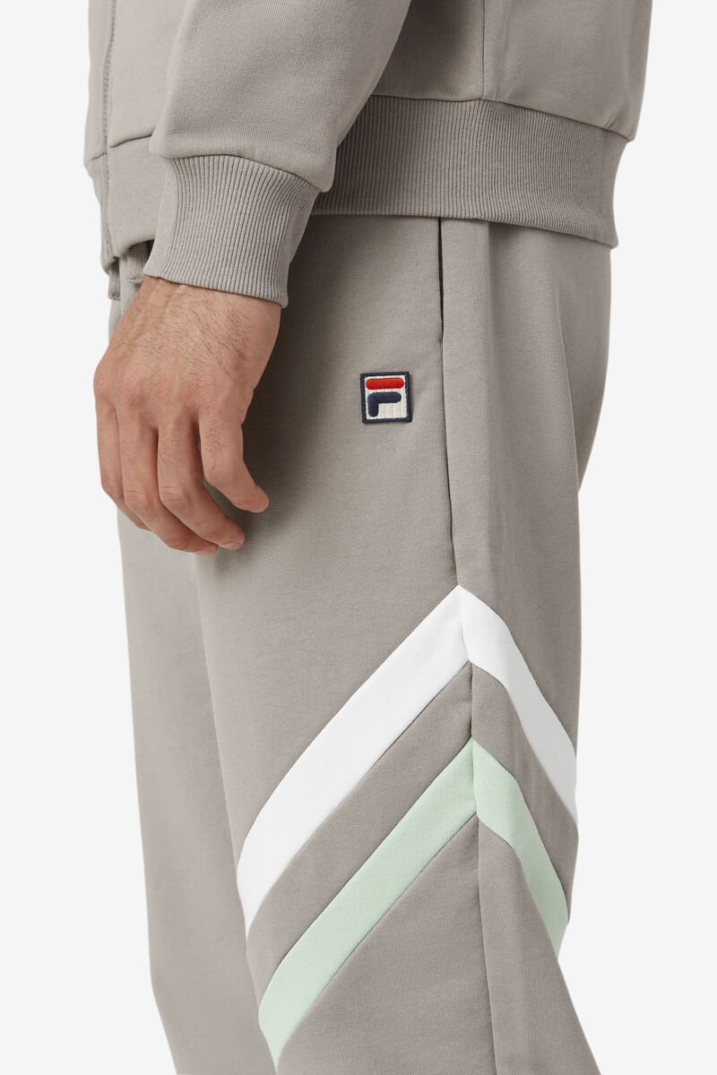 White Men's Fila Indie Jogger Pants | HbcKVVj5jCA