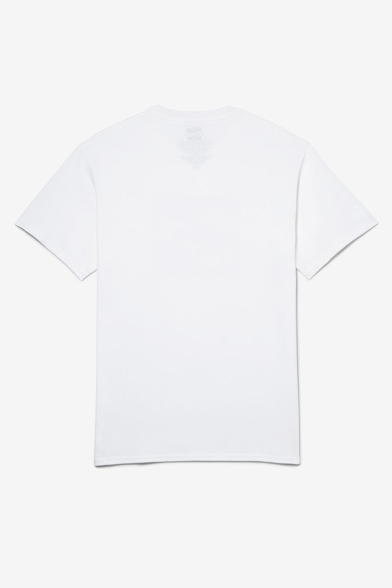 White Men's Fila Patchwork T Shirts | ucdnHmMx45I