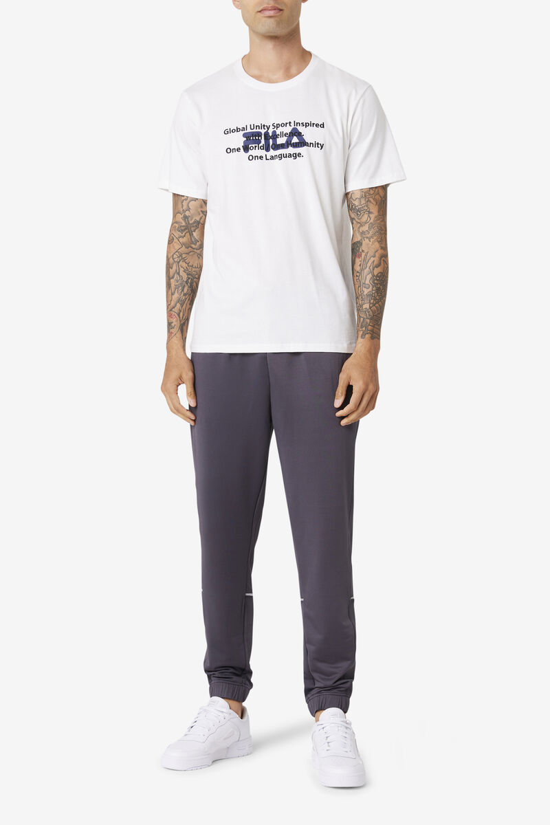 White Men's Fila Pepacton T Shirts | EjDcC8NNYIX