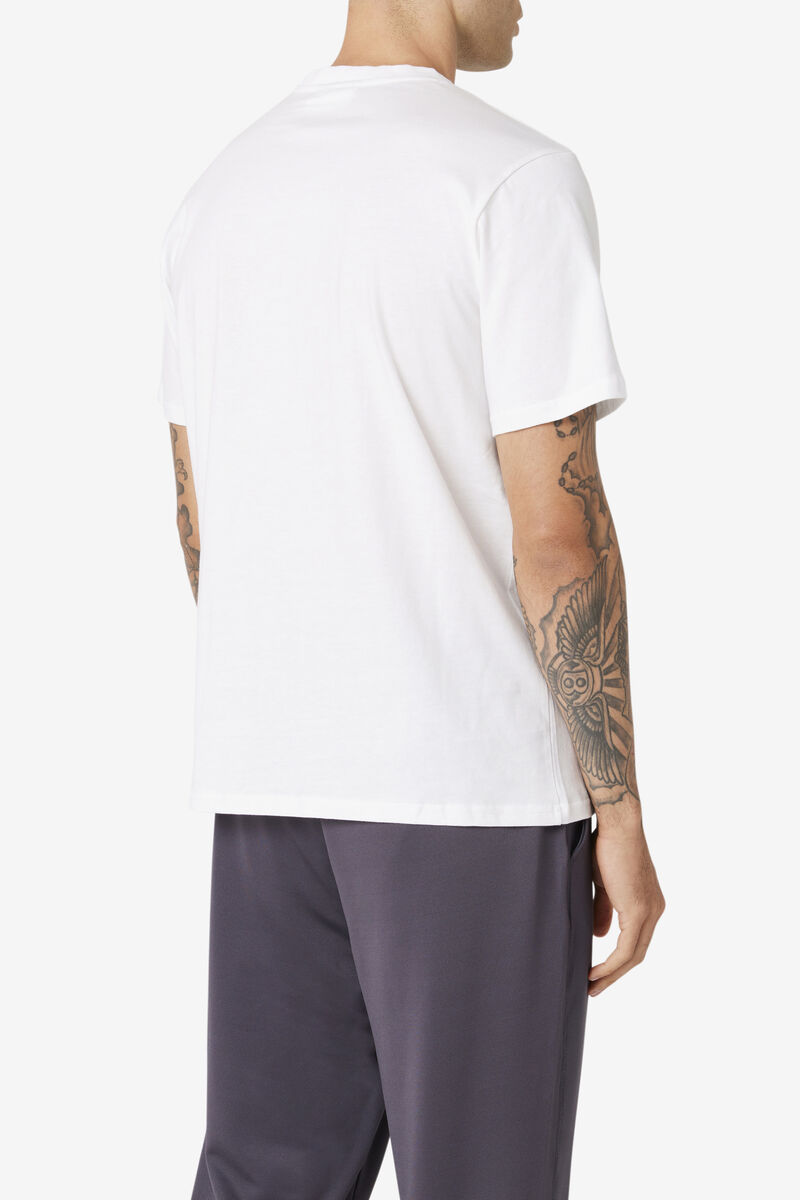 White Men's Fila Pepacton T Shirts | EjDcC8NNYIX