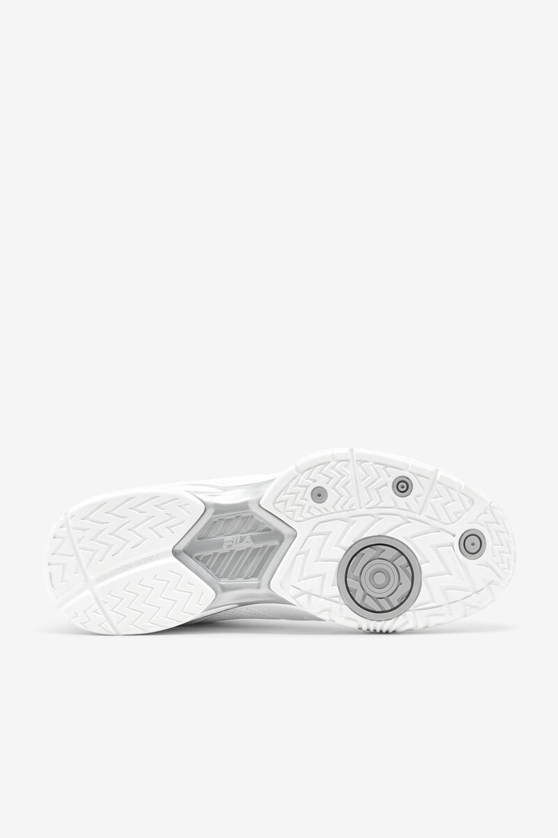 White / Metal Silver / White Men's Fila Volley Zone Sport Shoes | yK3kPBuMjZB