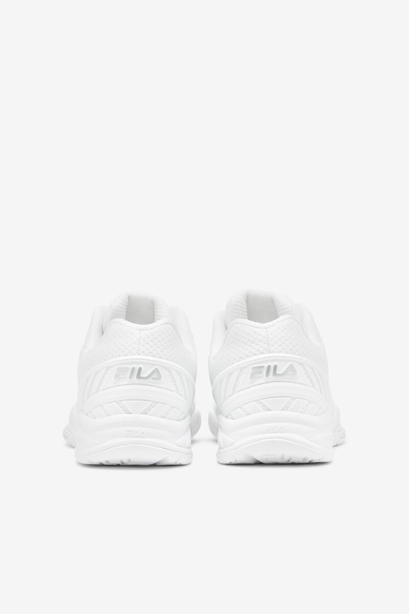 White / Metal Silver / White Women's Fila Volley Zone Sport Shoes | 3kESq4m7fZv