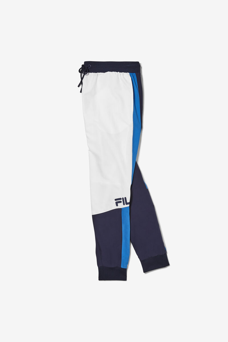 White / Navy / Blue Men's Fila Hudson Track Pant Pants | OspVllPw4L7