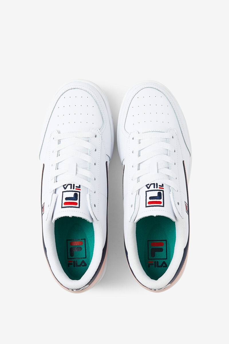 White / Navy / Pink Men's Fila Tennis 88 Classic Sneaker | Fila Trainers | Ath5TYxDmEH