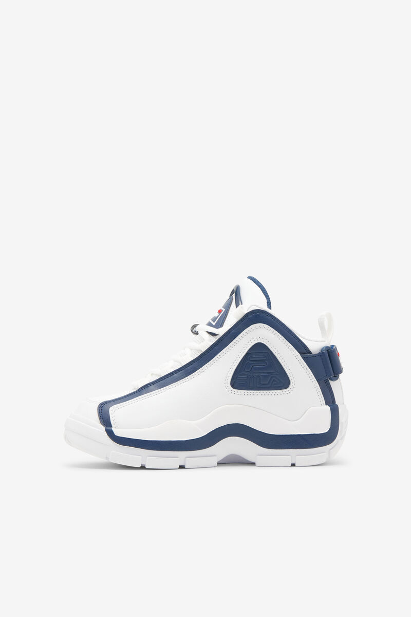 White / Navy / Red Kids' Fila Big Grant Hill 2 Basketball Shoes | leNfj1Uamsa