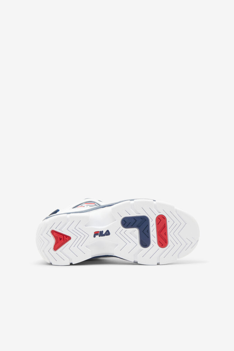 White / Navy / Red Kids' Fila Big Grant Hill 2 Basketball Shoes | leNfj1Uamsa