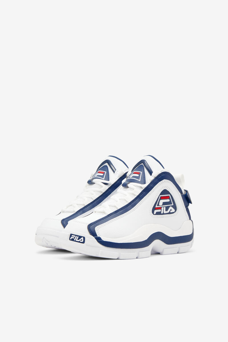 White / Navy / Red Kids' Fila Big Grant Hill 2 Basketball Shoes | leNfj1Uamsa