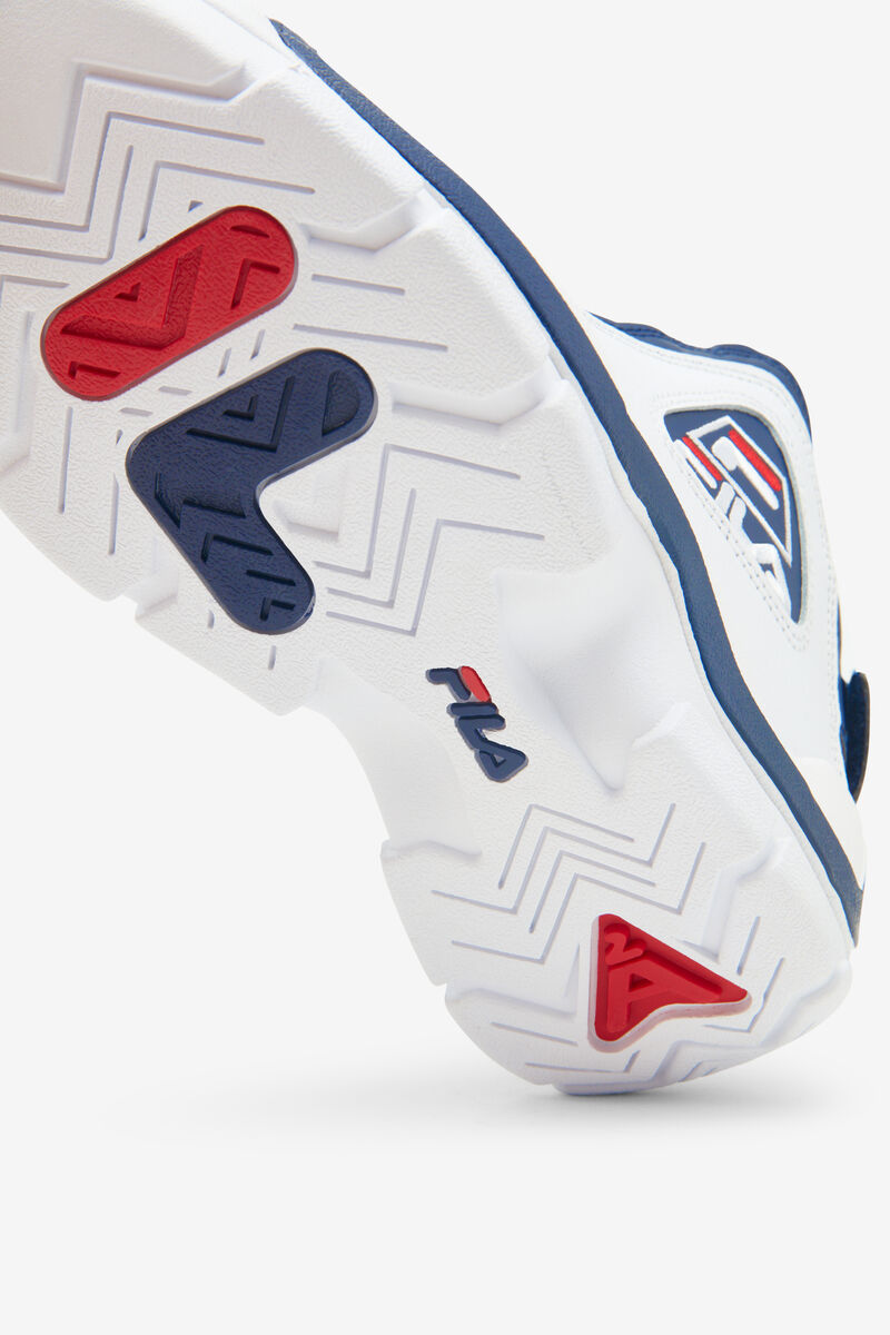 White / Navy / Red Kids' Fila Big Grant Hill 2 Basketball Shoes | leNfj1Uamsa