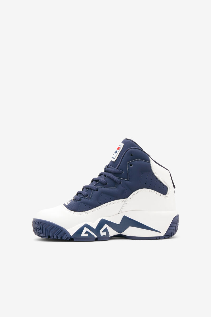 White / Navy / Red Kids' Fila Big Mb Basketball Shoes | rulGZBu9cRk