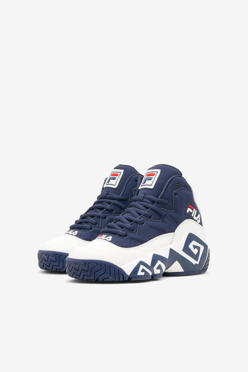 White / Navy / Red Kids' Fila Big Mb Basketball Shoes | rulGZBu9cRk