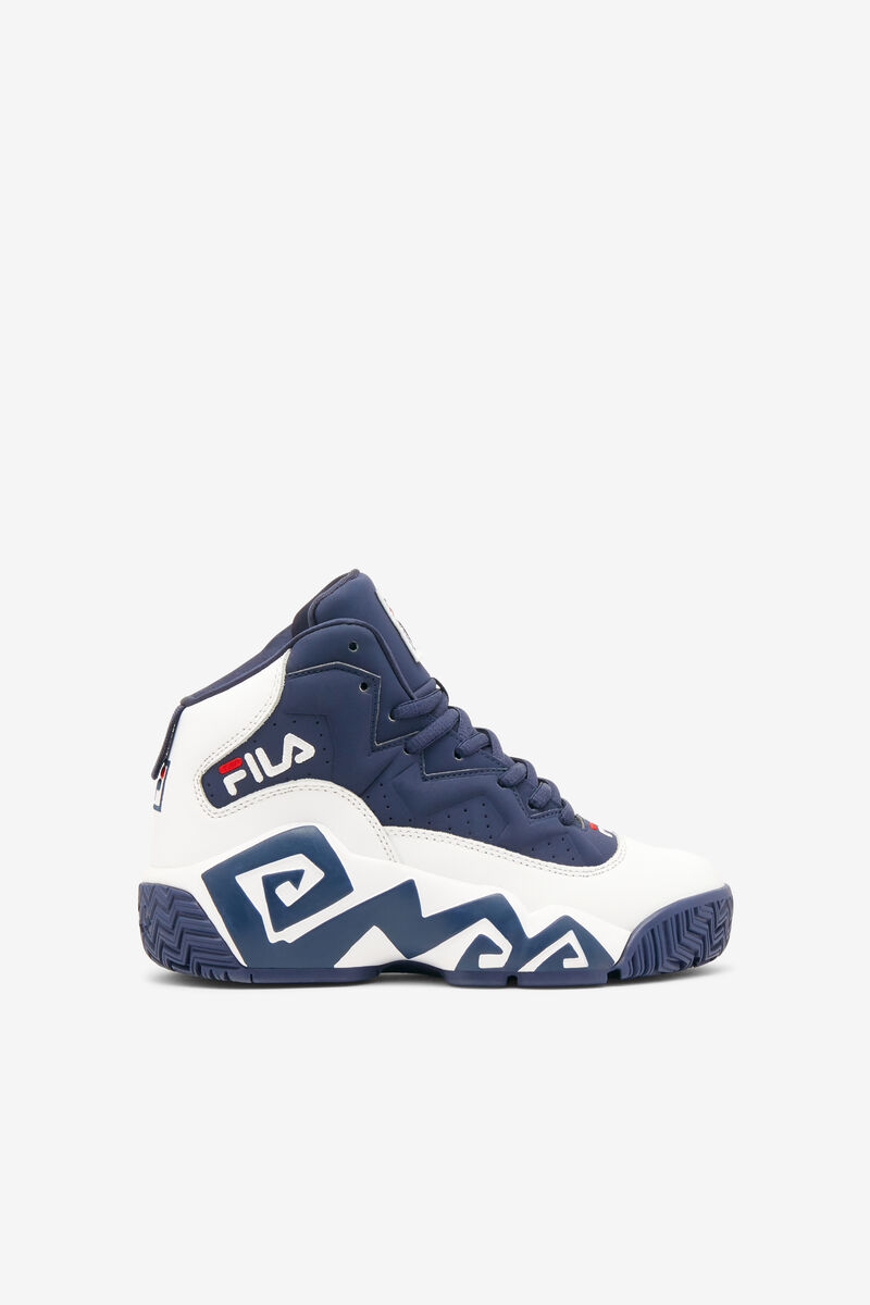 White / Navy / Red Kids\' Fila Big Mb Basketball Shoes | rulGZBu9cRk