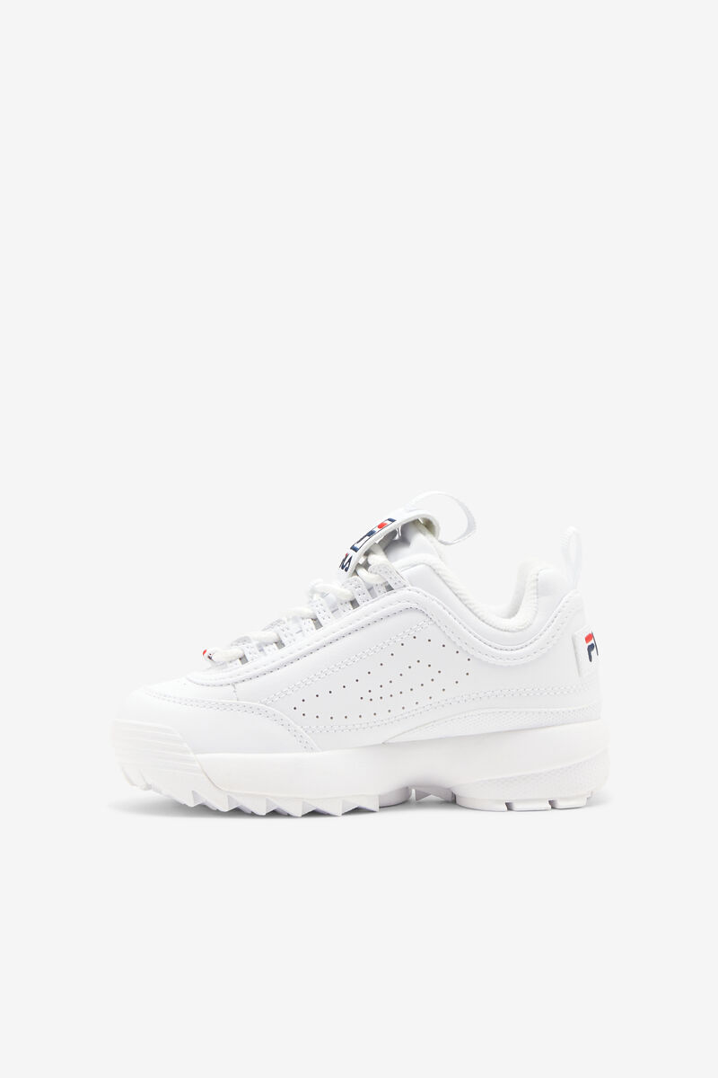 White / Navy / Red Kids' Fila Disruptor 2 Platform Shoes | blsRlLPMbLi