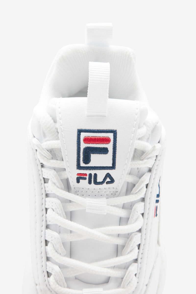 White / Navy / Red Kids' Fila Disruptor 2 Platform Shoes | blsRlLPMbLi