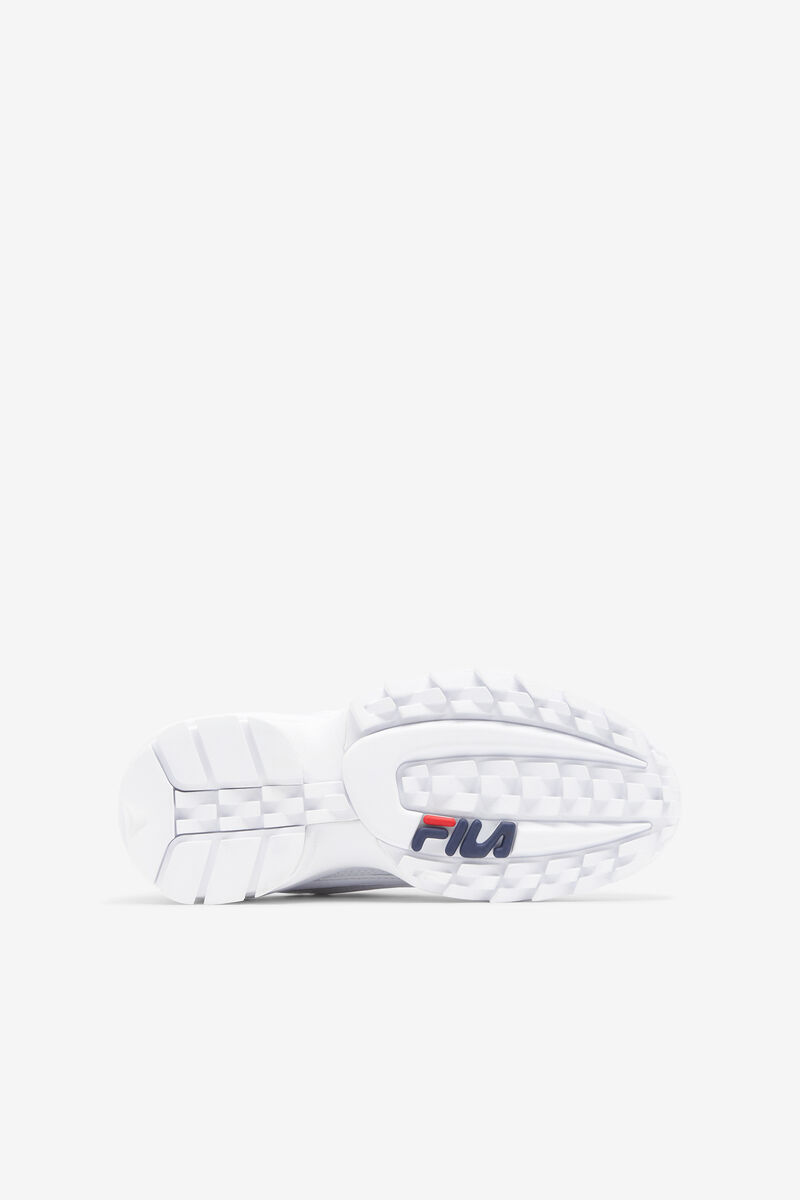 White / Navy / Red Kids' Fila Little Disruptor 2 Exp Platform Shoes | SVoWeKBHRus