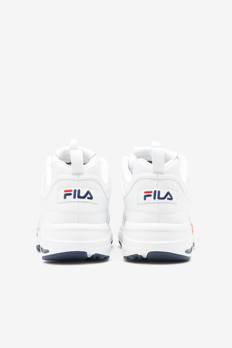 White / Navy / Red Men's Fila Disruptor 2 X Ray Tracer Walking Shoes | DO1HNiqoLdP