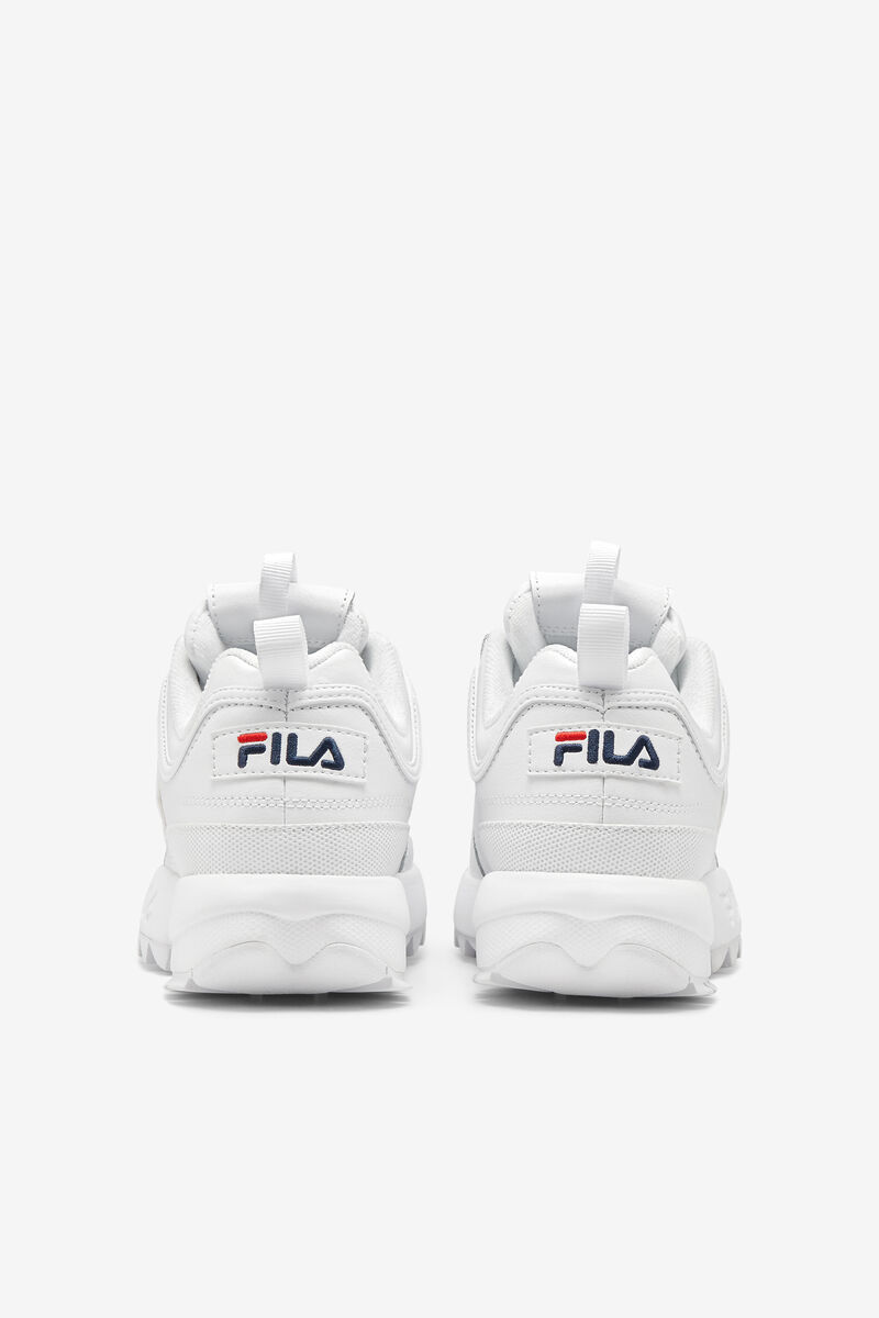 White / Navy / Red Men's Fila Disruptor 2 Premium Platform Shoes | uswhkbRDJKt