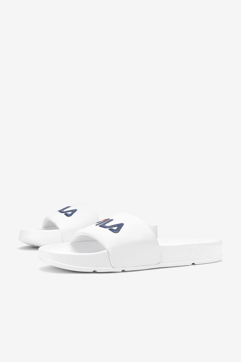 White / Navy / Red Men's Fila Drifter Sandals | puTjeCxmUHG