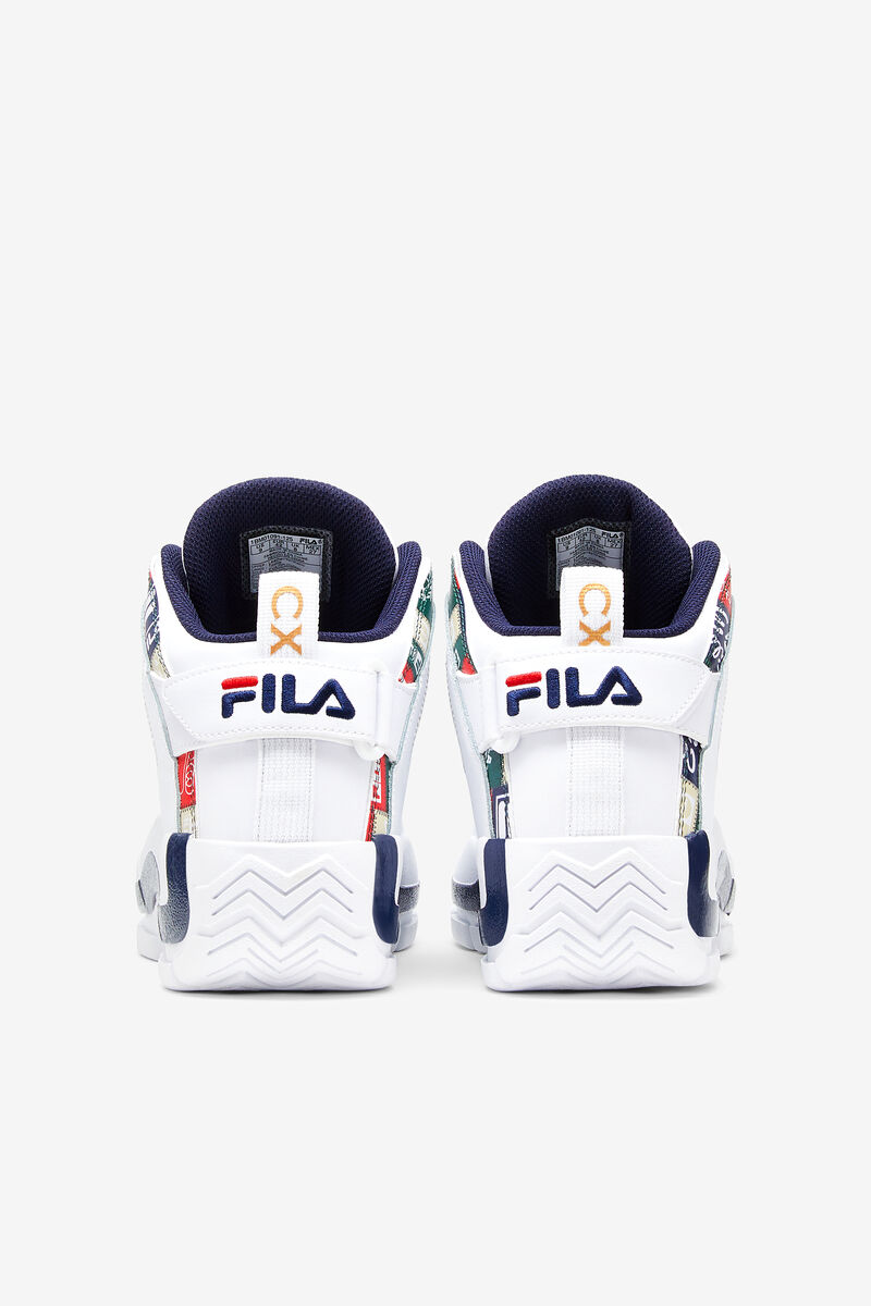 White / Navy / Red Men's Fila Grant Hill 2 Patchwork Shoes | Fila Trainers | 7MhWggCeWZV