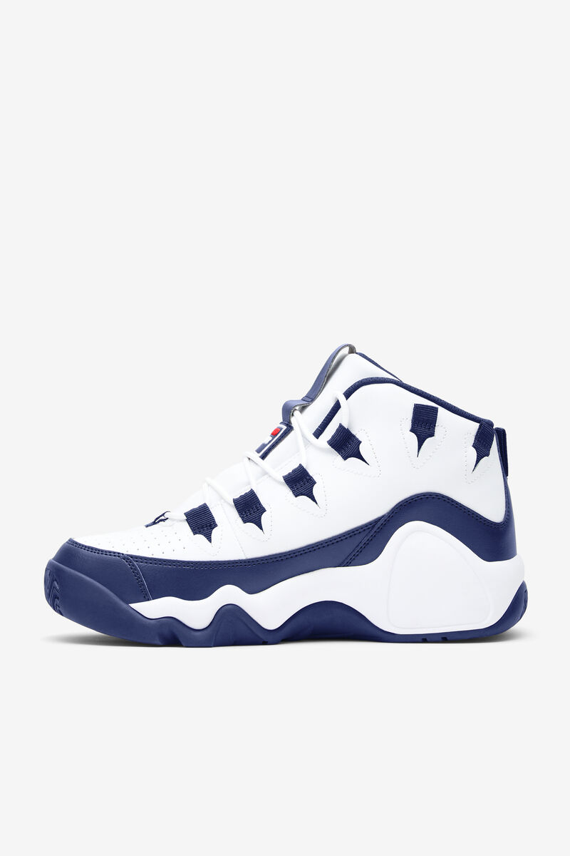 White / Navy / Red Men's Fila Grant Hill 1 Basketball Shoes | aQtHsGE8iiT