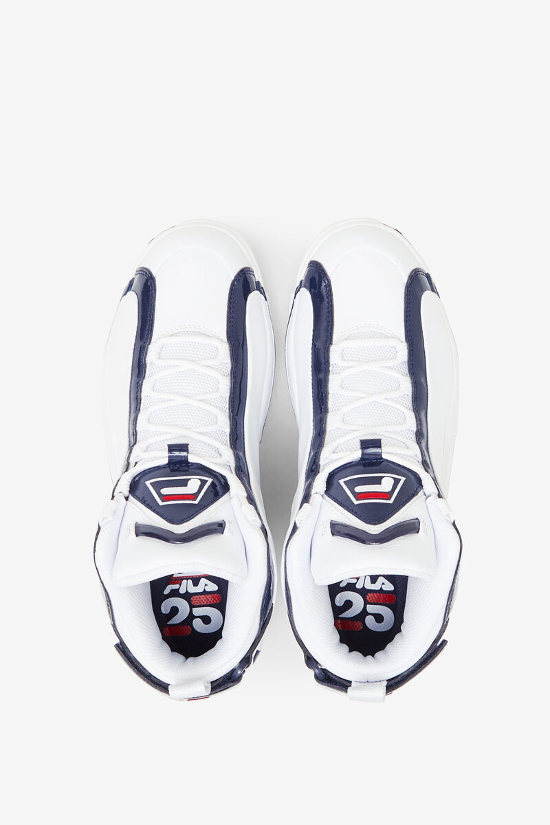 White / Navy / Red Men's Fila Grant Hill 2 Shoes - 25th Anniversary Edition | Fila Trainers | oARD67