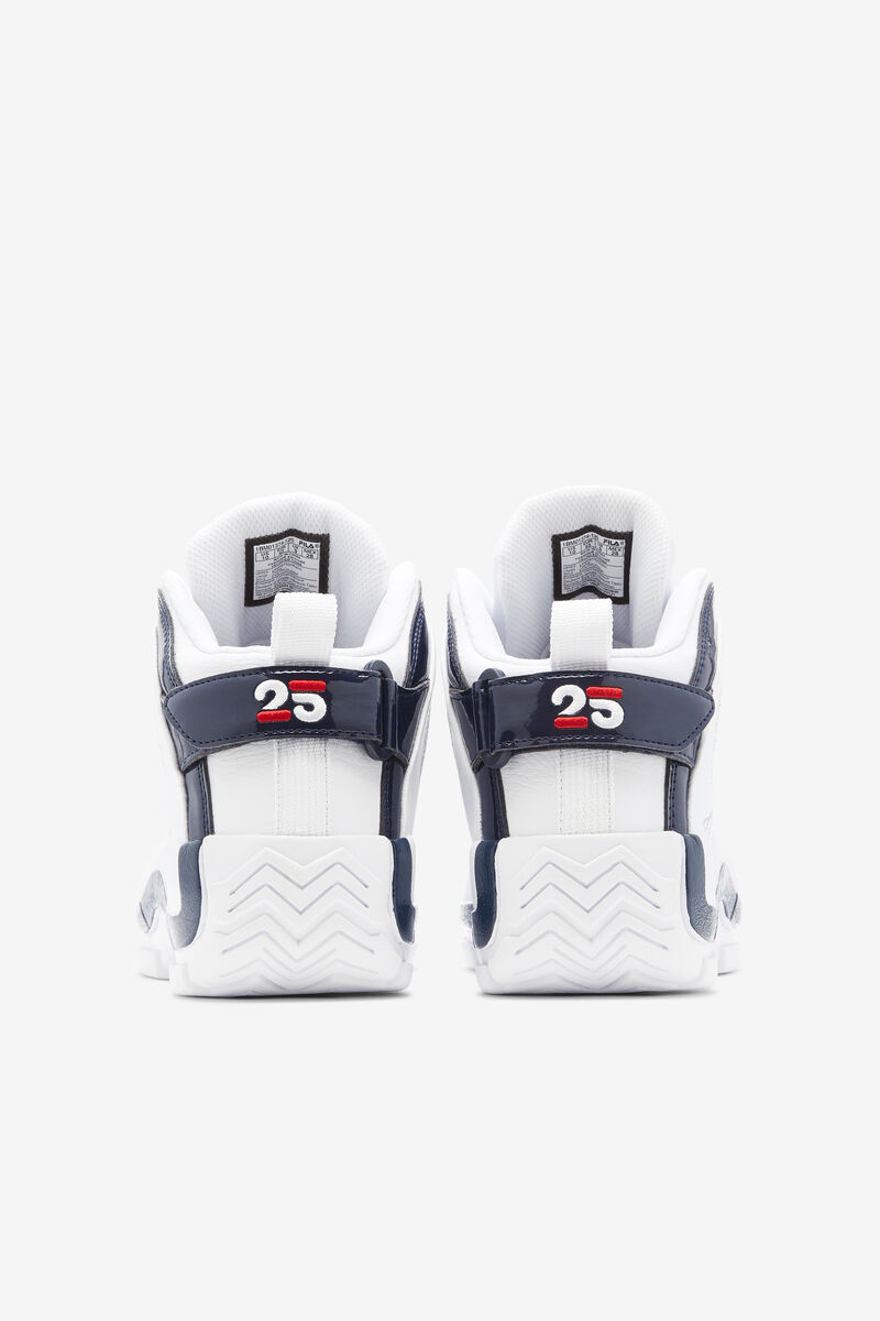 White / Navy / Red Men's Fila Grant Hill 2 Shoes - 25th Anniversary Edition | Fila Trainers | oARD67