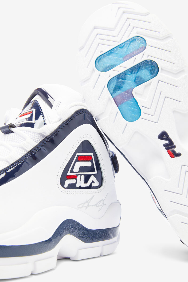 White / Navy / Red Men's Fila Grant Hill 2 Shoes - 25th Anniversary Edition | Fila Trainers | oARD67