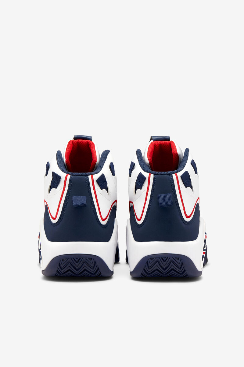 White / Navy / Red Men's Fila Grant Hill 1 Offset Basketball Shoes | r1bZHsnNxh1