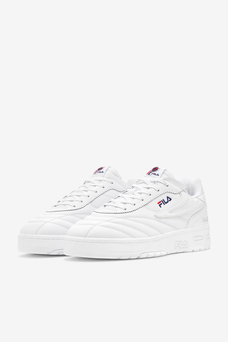 White / Navy / Red Men's Fila Selecta Tennis Shoe | Fila Trainers | XJnZrDOj1xC