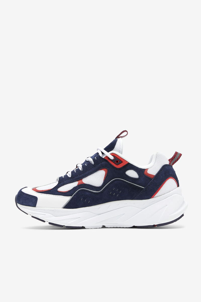 White / Navy / Red Men's Fila Trigate Chunky Trainers X Brooks Brothers | Fila Trainers | djEnCeXsS5