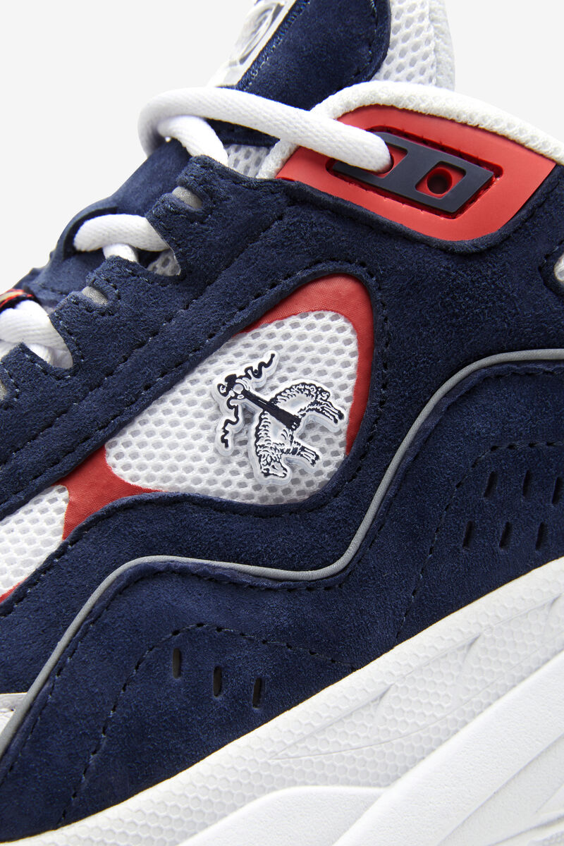 White / Navy / Red Men's Fila Trigate Chunky Trainers X Brooks Brothers | Fila Trainers | djEnCeXsS5