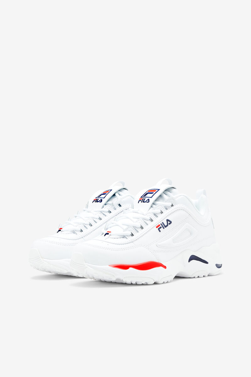 White / Navy / Red Women's Fila Disruptor 2 X Ray Tracer Sport Shoes | 5kkTR9HAM1g