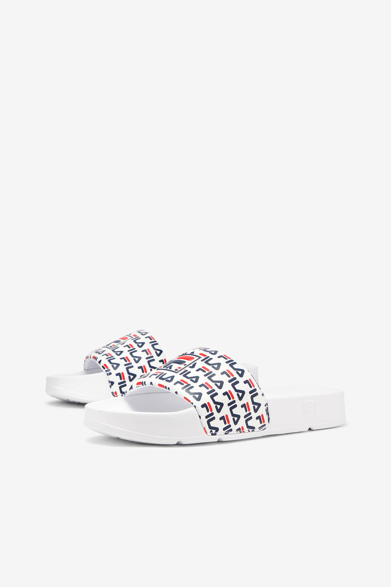 White / Navy / Red Women's Fila Drifter Mood 2 Sandals | B1fRMyJwknr