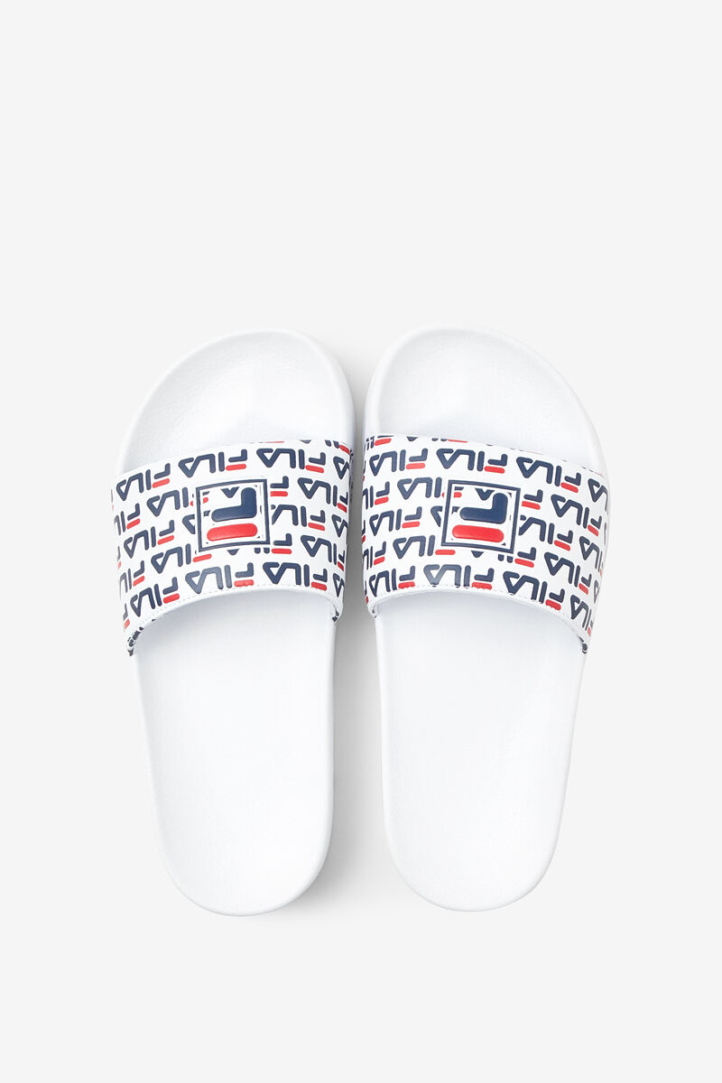 White / Navy / Red Women's Fila Drifter Mood 2 Sandals | B1fRMyJwknr