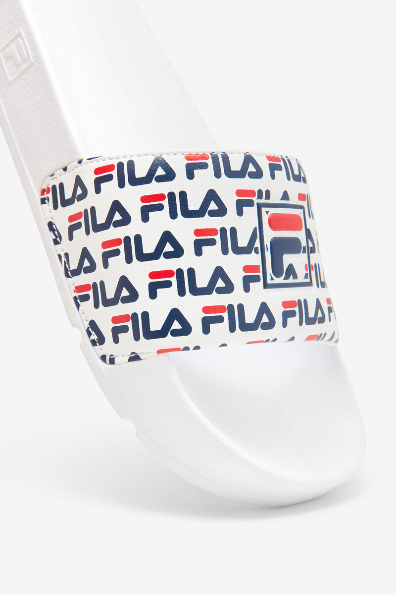 White / Navy / Red Women's Fila Drifter Mood 2 Sandals | B1fRMyJwknr