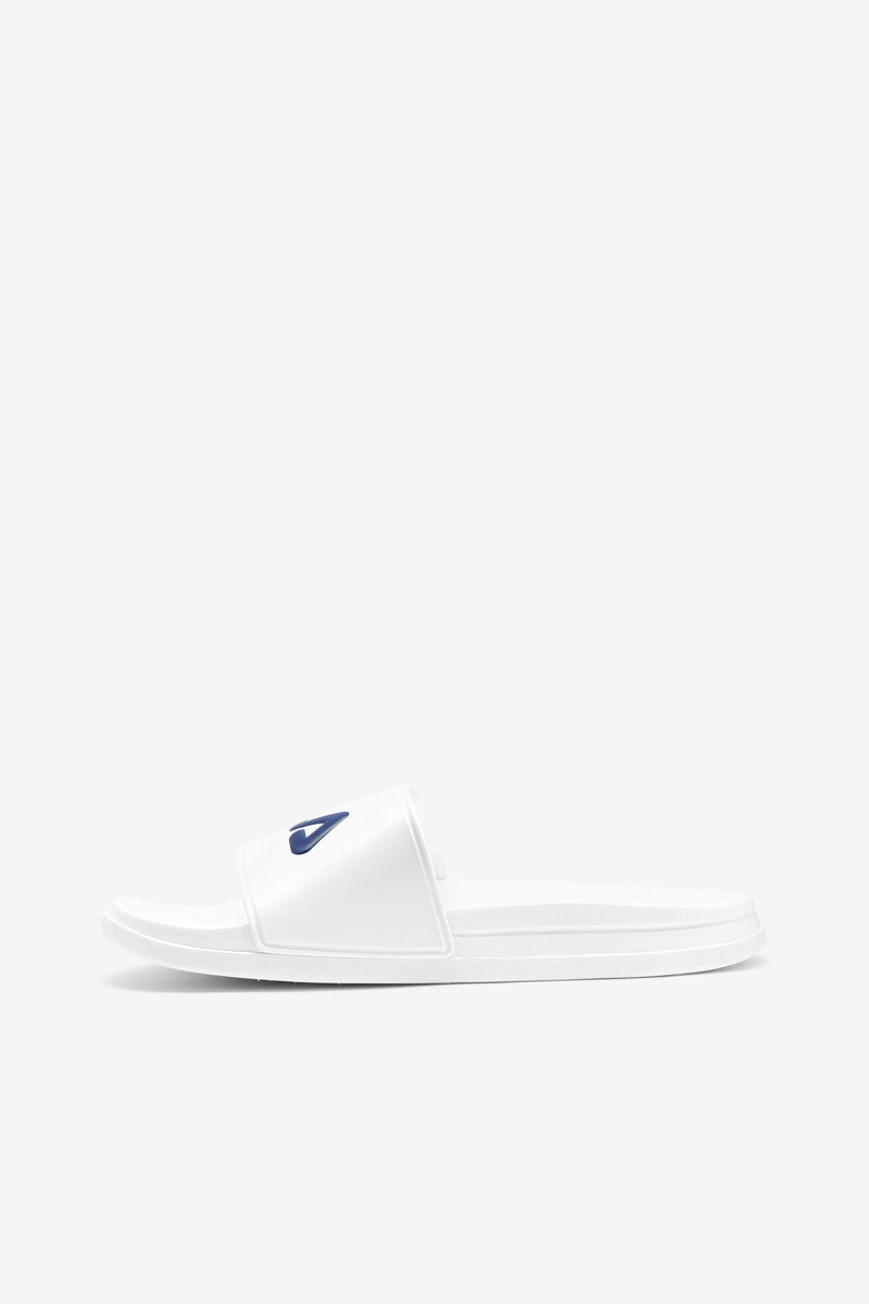 White / Navy / Red Women's Fila Drifter Luxe Sandals | LQHJ4ZuOQX2