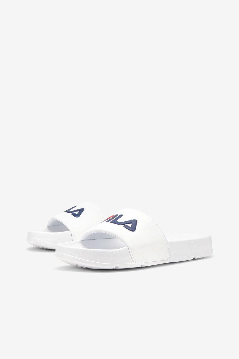 White / Navy / Red Women's Fila Drifter Sandals | MAa9ouHcP3e