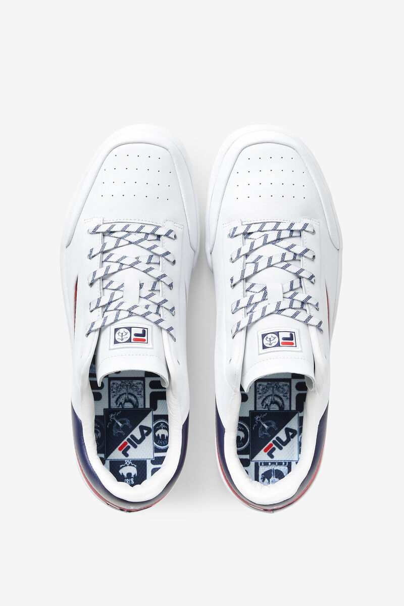 White / Navy / Red Women's Fila Original Tennis Lx X Brooks Brothers Trainers | 9o4AbMX6l4k