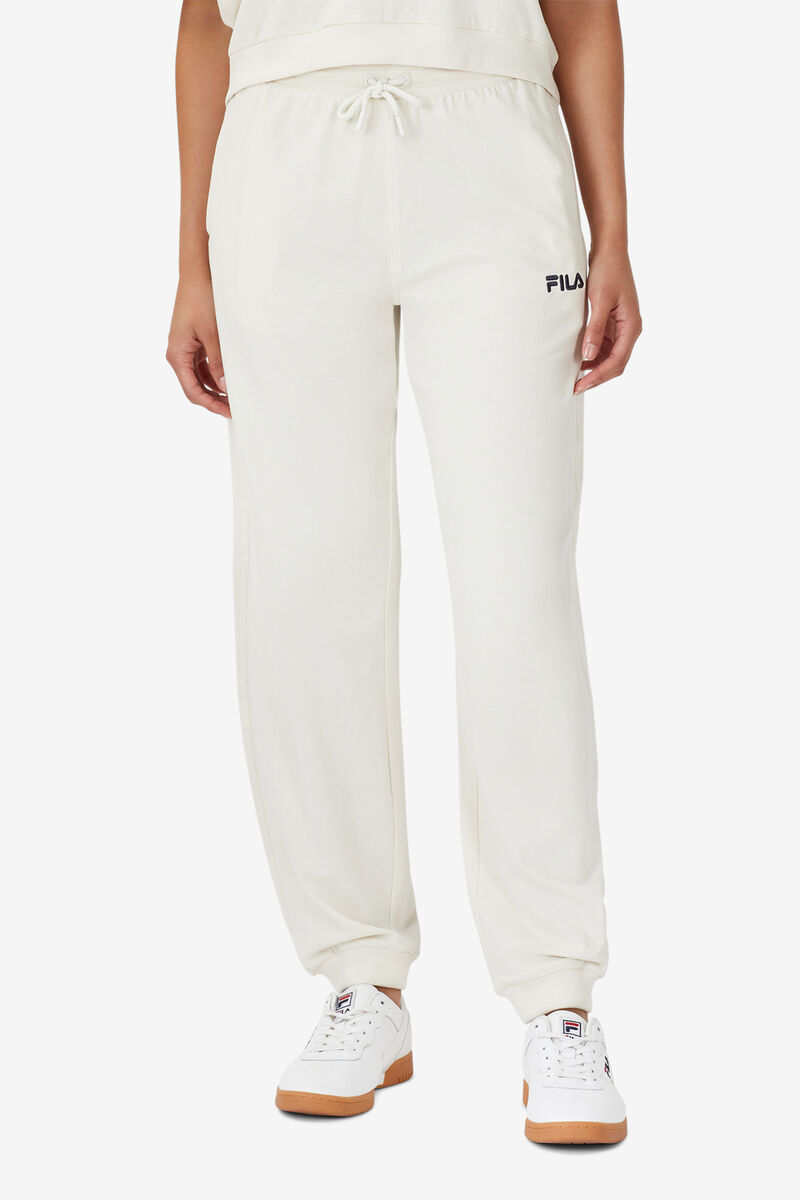 White / Navy Women's Fila Giacoma Jogger Pants | TFmUnWopyPS