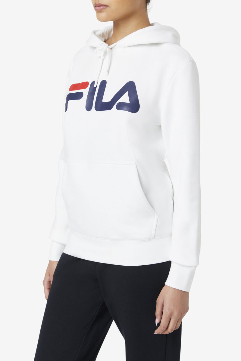 White / Navy Women's Fila Lucy Hoodie Hoodies | u61CWUUxIAn