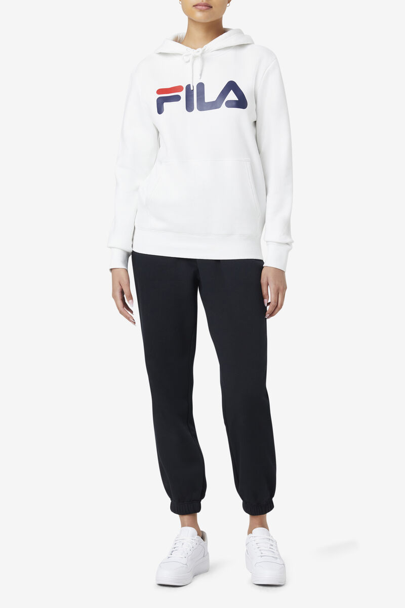 White / Navy Women's Fila Lucy Hoodie Hoodies | u61CWUUxIAn