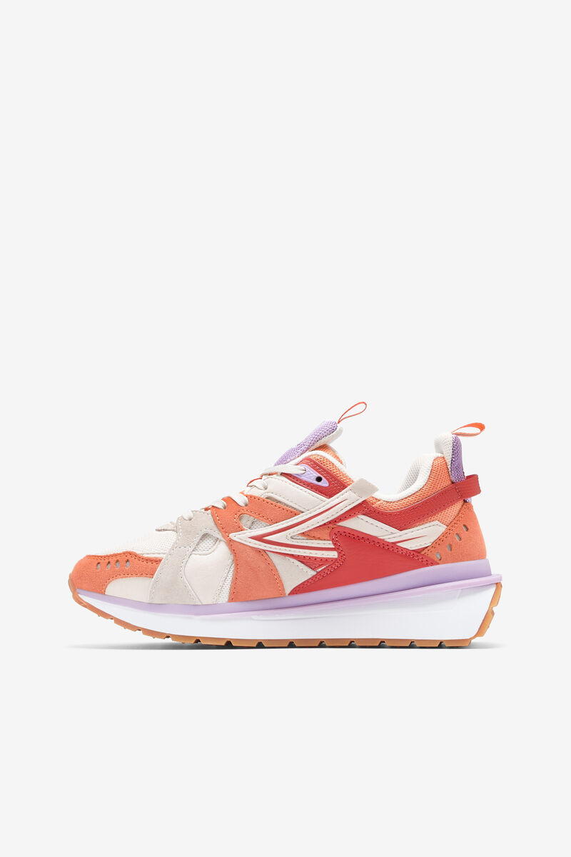 White / Orange Women's Fila Sandenal Trainers | JMUtsbdE7Oi