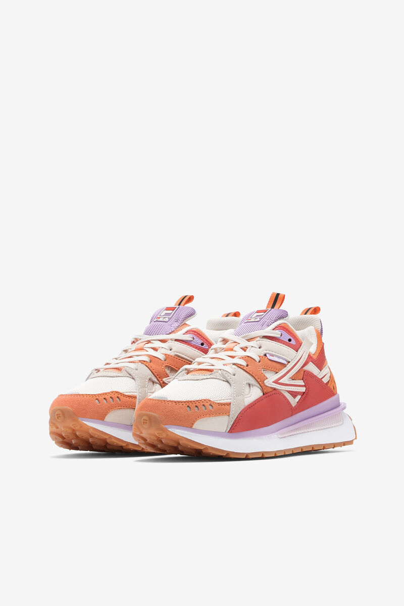 White / Orange Women's Fila Sandenal Trainers | JMUtsbdE7Oi