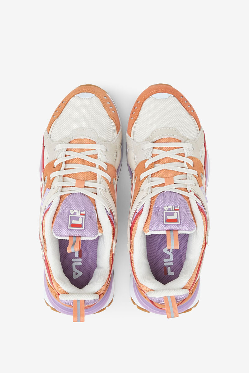 White / Orange Women's Fila Sandenal Trainers | JMUtsbdE7Oi