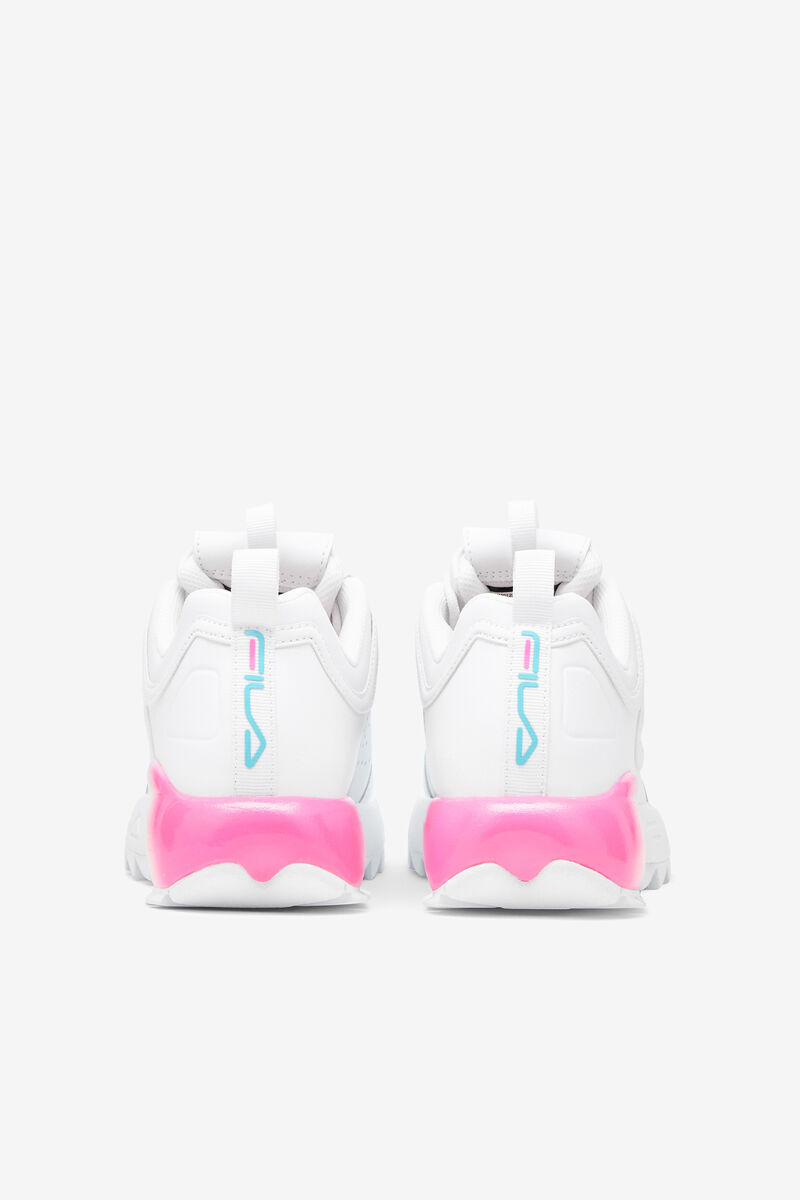 White / Pink / Blue Kids' Fila Big Disruptor 2a Platform Shoes | bAbgbQjrQ1E