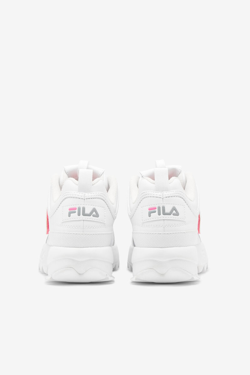 White / Pink Kids' Fila Big Disruptor 2 Logo Reveal Platform Shoes | 3Um6Cp3Mome